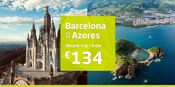 Barcelona <> Azores round trip from €134