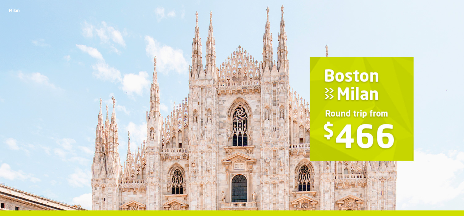 Milan cathedral. Boston > Milan from $466 round trip