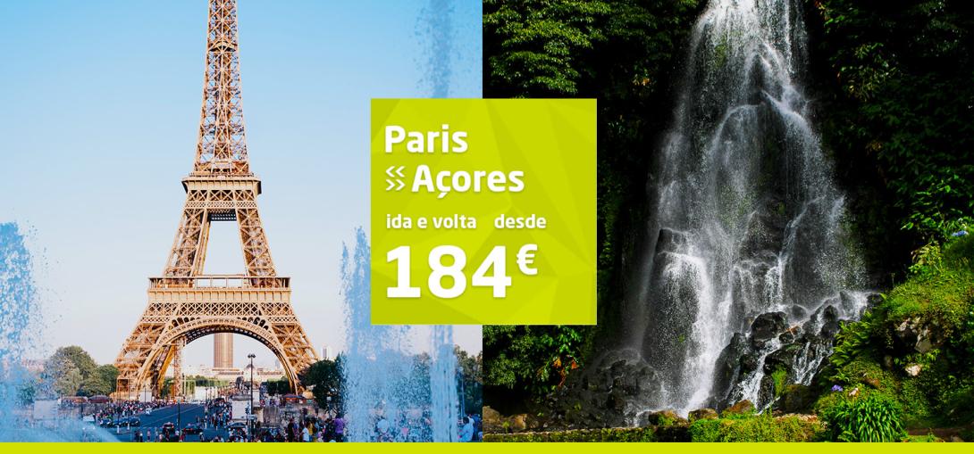 Paris <> Açores desde 184€ ida e volta