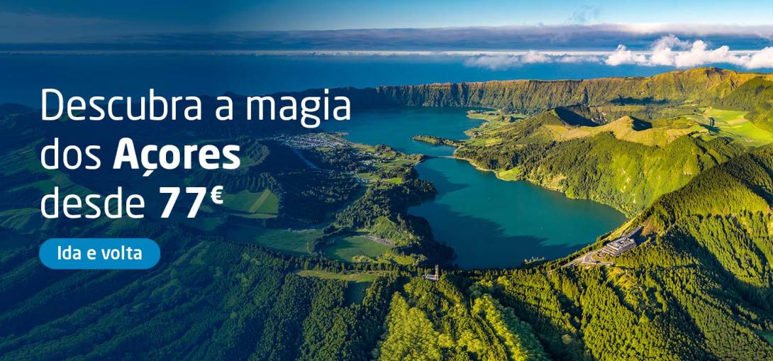 Descubra a magia dos Açores desde 77€ ida e volta
