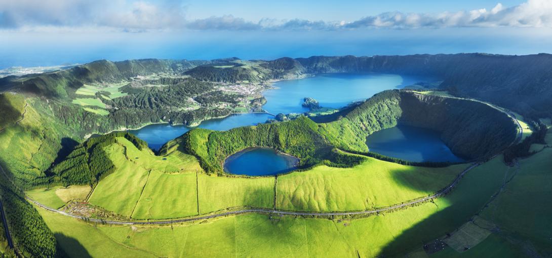 Azores lagoons and landscape